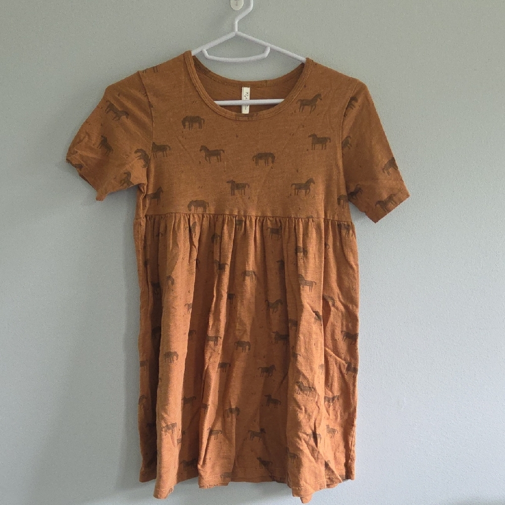 Rylee + Cru Brown Animal Print Casual Dress